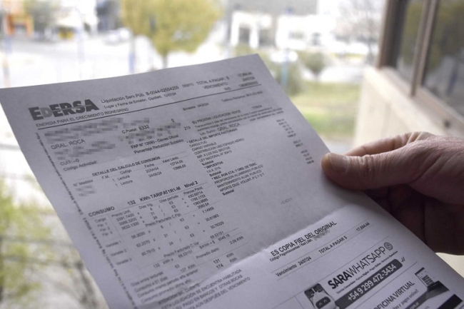 Río Negro: Piden al Ente Provincial Regulador de la Electricidad que habilite el pago de la luz en cuotas