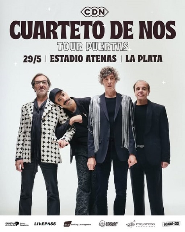 Cuarteto de Nos llega al Estadio Atenas de La Plata