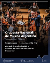 La Orquesta Filiberto Jazz con Hernán Jacinto Trío se presenta en el Palacio Libertad