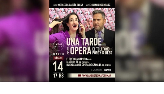 El Teléfono de Menotti y escenas de Porgy &amp; Bess llegan a La Biblioteca Café