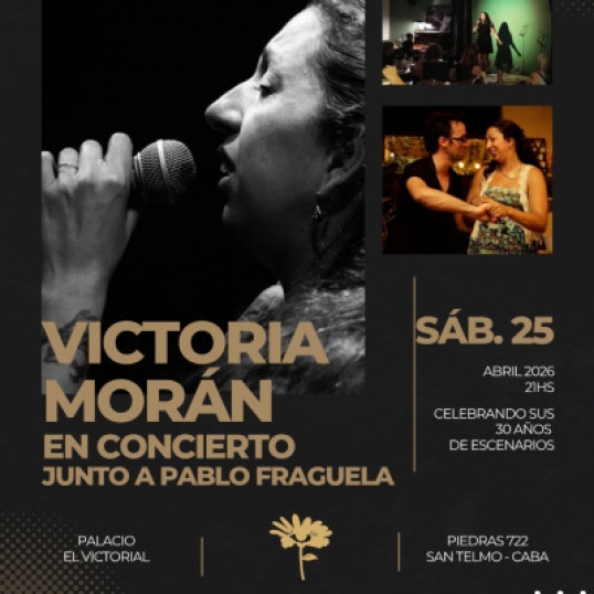 La cantante de tango Victoria Morán se presenta en el Palacio El Victorial