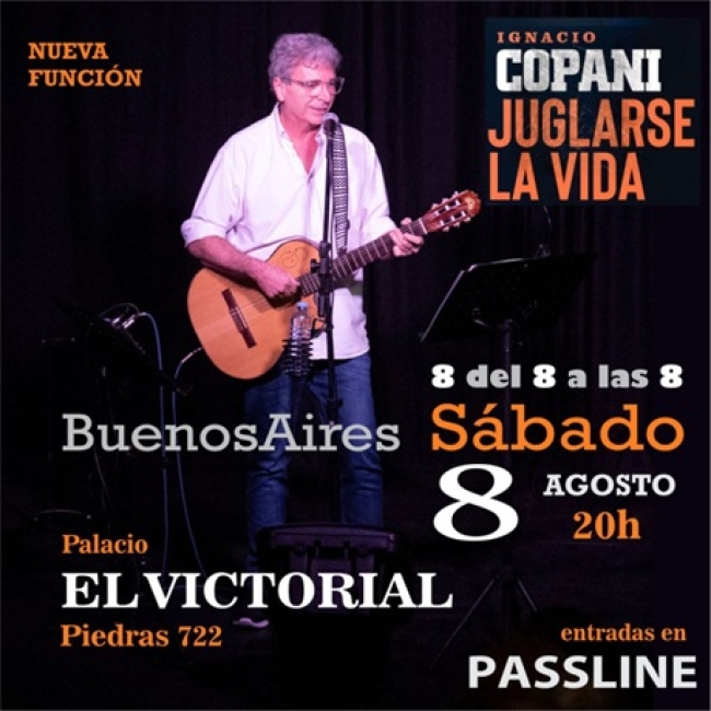 Ignacio Copani presenta «Juglarse la vida» en el Palacio El Victorial