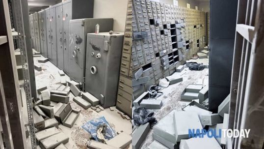 Italia: Roban un banco y escapan por las alcantarillas
