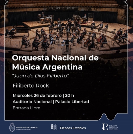 La Orquesta Nacional "Juan de Dios Filiberto" se presenta en el Palacio Libertad