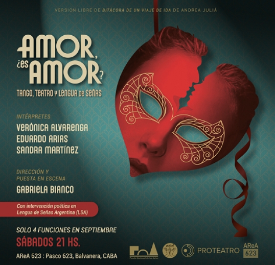 "Amor,¿es amor?" llega al teatro Área 623