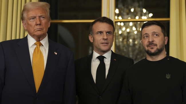 Donald Trump, Macron y Vladímir Zelenski, se reunieron en París