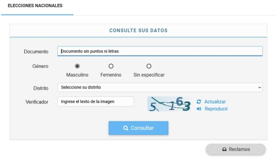 La Cámara Nacional Electoral publicó el padrón provisorio