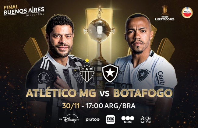Atlético Mineiro enfrenta al Botafogo, en la final de la Copa Libertadores