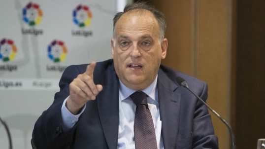 Javier Tebas, se refirió a la huelga de futbolistas y afirmó que «está en peligro la salud»