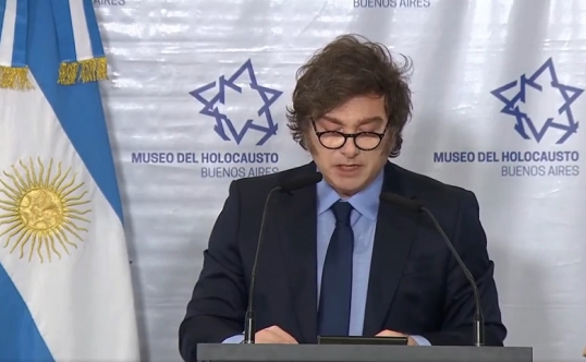 Javier Milei encabezó el acto por el Día Mundial del Holocausto
