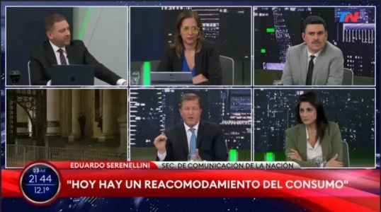 El funcionario libertario, Eduardo Serenellini afirmó que «no se paró el consumo, se consume menos»