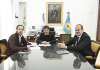 Axel Kicillof recibió a Federico Susbielles, por obras de infraestructura en el municipio de Bahía Blanca