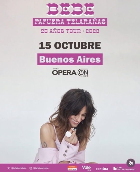 La cantante española BEBE anuncia sus fechas en Argentina