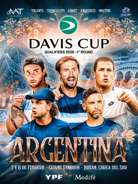 Copa Davis: Argentina definió el equipo para el debut ante Corea del Sur