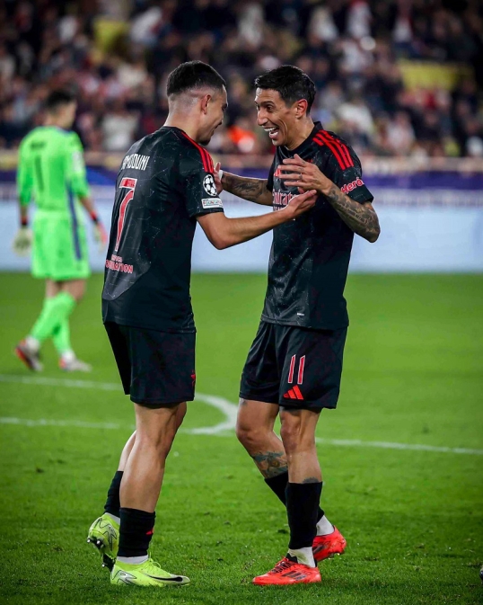 Champions League: Benfica, de Ángel Di María superó al Mónaco