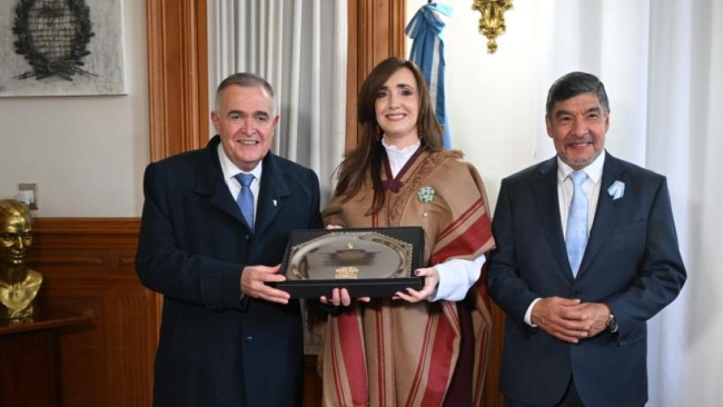Tucumán: Jaldo recibió a Victoria Villarruel en Casa de Gobierno