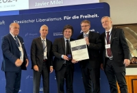 Javier Milei recibió una distinción en Hamburgo