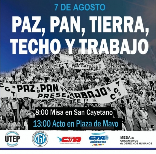 Marcha de San Cayetano por Pan, Paz, Tierra, Techo y Trabajo