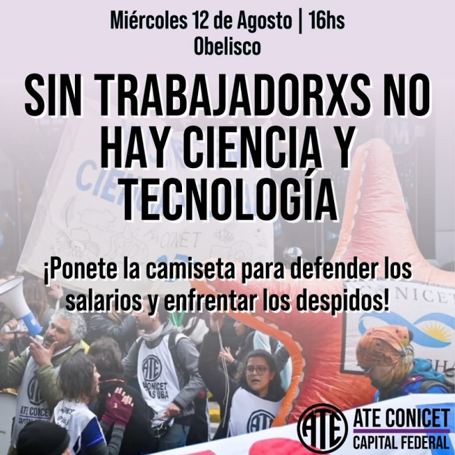 ME PONGO LA CAMISETA PARA DEFENDER LA CIENCIA ARGENTINA