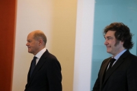 Olaf Scholz recibió a Javier Milei, en Berlín