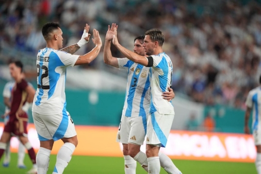 Amistoso internacional: Argentina derrotó por 1-0 a Venezuela en Miami