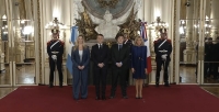 Javier Milei recibió en casa de gobierno a su par francés Emmanuel Macron