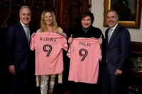 Javier Milei recibió en Casa Rosada, a Jorge Más Santos, principal accionista del Inter Miami