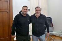Rodolfo Aguiar recibió a Daniel Menéndez, referente del Movimiento Barrios de Pie