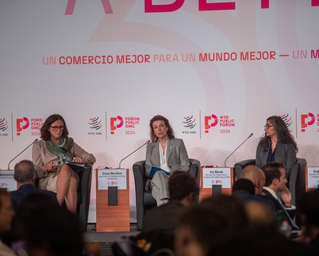 Mondino dijo: Argentina «apoya plenamente un comercio agrícola libre y justo, regido por un sistema abierto, estable y basado en reglas»