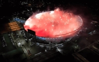 Conmebol sancionó a River y a Racing, luego del recibimiento con pirotecnia