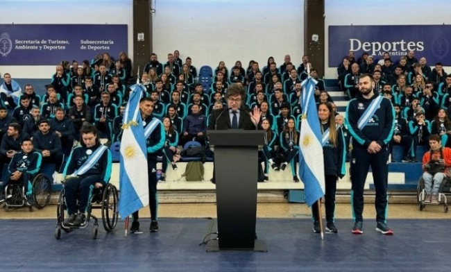 Javier Milei despidió a los atletas argentinos que participarán de los Juegos Olímpicos de París 2024