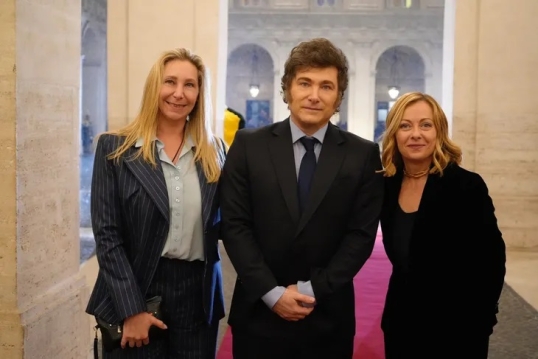 Javier Milei continúa con sus actividades en Italia
