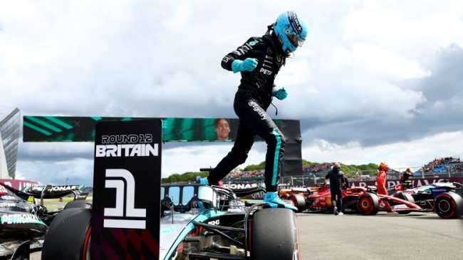 F1:  George Russell, con Mercedez, logra la pole en el Gran Premio de Gran Bretaña